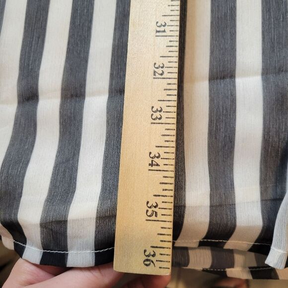 Nasty Gal Sheer Stripe Long Maxi Skirt Size US 2 - Picture 8 of 10